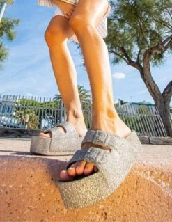 Cacatoes Claquettes Compensées Femme Caipirinha Women Cool Grey -Magasin De Chaussures 1000cg023w cacatoes 3