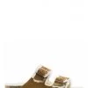 Birkenstock Mules Fourées Femme Arizona Vl Shearling Daim Marron -Magasin De Chaussures 1001135 birkenstock
