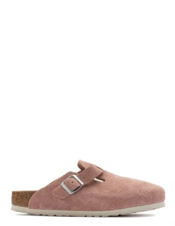 Birkenstock Sabots Femme Boston Daim Pink Clay Rose