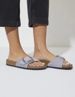 Birkenstock Mules Madrid Bb Lenb Purple Fog Femme -Magasin De Chaussures 1024001 birkenstock 6