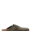 Birkenstock Sabots Homme Boston Daim Thyme Vert -Magasin De Chaussures 1024721 birkenstock