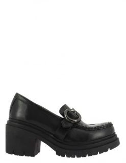 Kharisma Mocassins Ă Talons Femme Cuir Noir
