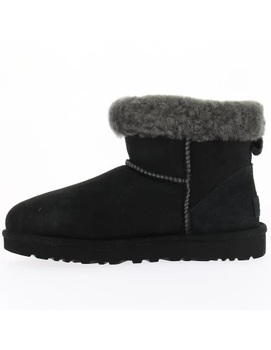 Ugg Boots Femme Classic Mini Heritage Fluff Daim Noir 6 Ugg Boots Femme Classic Mini Heritage Fluff Daim Noir – Image 4