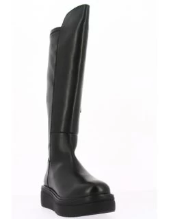 Kharisma Cuissardes Compensées Femme Cuir Noir -Magasin De Chaussures 138 nero kharisma 2