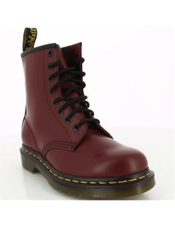 Dr. Martens Dr Martens Boots Femme 1460 Cuir Smooth Rouge -Magasin De Chaussures 1460 cherry red smooth 1
