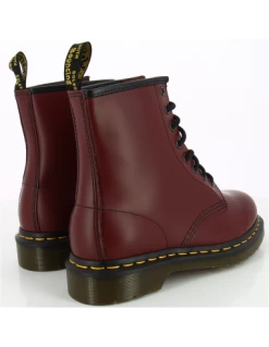 Dr. Martens Dr Martens Boots Femme 1460 Cuir Smooth Rouge -Magasin De Chaussures 1460 cherry red smooth 2