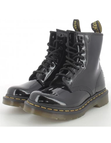 Dr. Martens Dr Martens Boots Femme 1460 Cuir Verni Noir 4 Dr. Martens Dr Martens Boots Femme 1460 Cuir Verni Noir – Image 2