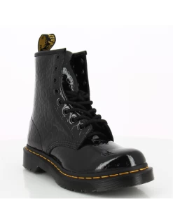 Dr. Martens Dr Martens Boots Femme 1460 Cuir Verni Noir Gaufré Effet Leopard 10 Dr. Martens Dr Martens Boots Femme 1460 Cuir Verni Noir Gaufré Effet Leopard -Magasin De Chaussures 1460 w black patent lamper leopard emboss 2