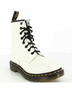 Dr. Martens Dr Martens Boots Femme 1460 Cuir Verni Blanc 9 Dr. Martens Dr Martens Boots Femme 1460 Cuir Verni Blanc -Magasin De Chaussures 1460 w white patent lamper 1