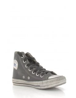 Converse Sneakers Montantes Mixte Ctas Leather Hi Cuir Noir Effet Vieilli -Magasin De Chaussures 158575c converse 1