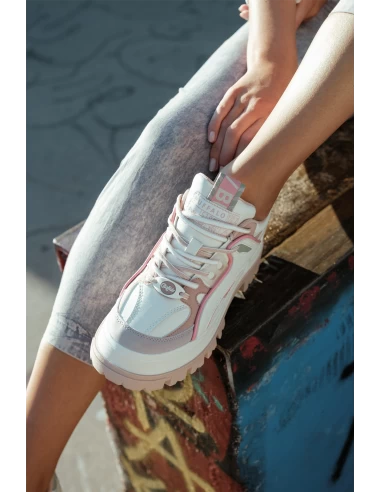 Buffalo Bottines Femme Aspha Hyb Blanc/rose 7 Buffalo Bottines Femme Aspha Hyb Blanc/rose – Image 5