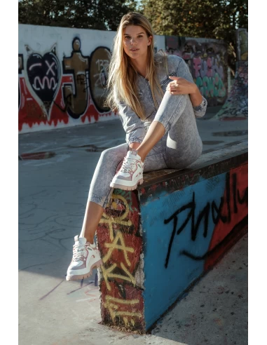 Buffalo Bottines Femme Aspha Hyb Blanc/rose 8 Buffalo Bottines Femme Aspha Hyb Blanc/rose – Image 6