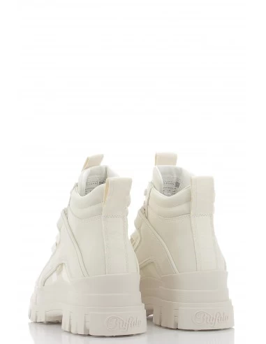 Buffalo Boots Compensées Femme Aspha Nc Mid Laceup Cuir Blanc 5 Buffalo Boots Compensées Femme Aspha Nc Mid Laceup Cuir Blanc – Image 3