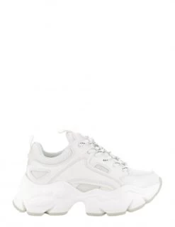 Buffalo Baskets Compensées Femme Binary C Vegan Blanc