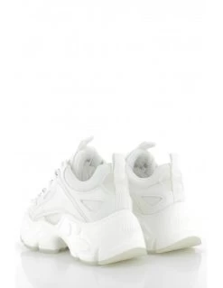 Buffalo Baskets Compensées Femme Binary C Vegan Blanc -Magasin De Chaussures 1630448 buffalo 3