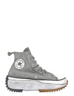 Converse Sneakers Compensées Montantes Femme Run Star Hike Gris Effet Vieilli