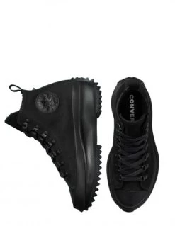 Converse Sneakers Compensées Montantes Femme Run Star Hike Hi Cuir Noir -Magasin De Chaussures 173096c converse 1