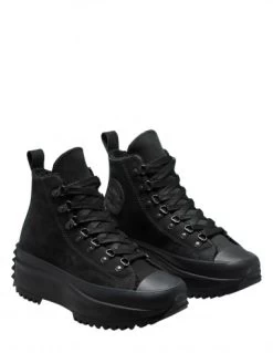 Converse Sneakers Compensées Montantes Femme Run Star Hike Hi Cuir Noir -Magasin De Chaussures 173096c converse 2