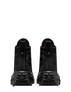 Converse Sneakers Compensées Montantes Femme Run Star Hike Hi Cuir Noir -Magasin De Chaussures 173096c converse 3