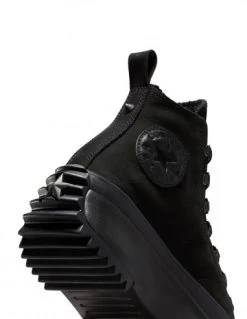 Converse Sneakers Compensées Montantes Femme Run Star Hike Hi Cuir Noir -Magasin De Chaussures 173096c converse 4