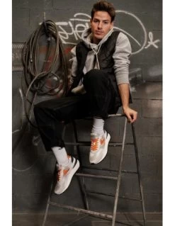 Voile Blanche Baskets De Ville Homme Qwark Hype Gris/orange -Magasin De Chaussures 1b34 voile blanche 4