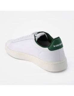 Le Coq Sportif Baskets De Ville Homme Classic Soft Cuir Blanc/vert -Magasin De Chaussures 2310165 le coq sportif 1