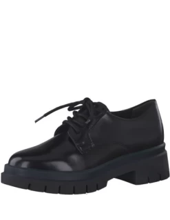 Tamaris Derby Femme 23726-29 026 Cuir Noir Vernis -Magasin De Chaussures 23726 29 026 tamaris 1