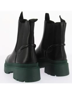 Tamaris Chelsea Boots Femme 25405-29 071 Cuir Noir/semelle Verte -Magasin De Chaussures 25405 29 071 tamaris 2