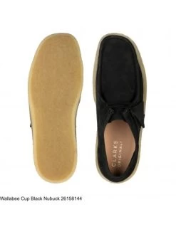 Clarks Derbies Wallabee Cup Black Nubuck Homme -Magasin De Chaussures 26158144 clarks 1