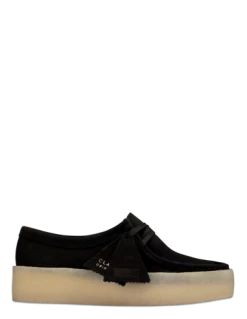 Clarks Derby Wallabee Cup Black Nubuck Femme