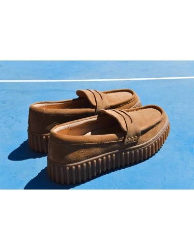 Clarks Mocassin Femme Torhill Penny Light Tan Suede 8 Clarks Mocassin Femme Torhill Penny Light Tan Suede – Image 6