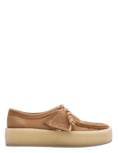 Clarks Derbies Wallabee Cup Tan Cord Femme 3 Clarks Derbies Wallabee Cup Tan Cord Femme
