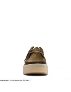 Clarks Derbies Wallabee Cup Green Cord Homme -Magasin De Chaussures 26174037 clarks 1