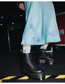 Dr. Martens Dr Martens Boots Compensées Femme 1460 Pascal Max Cuir Noir -Magasin De Chaussures 26925001 dr martens 1