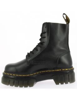 Dr. Martens Dr Martens Boots Compensées Femme Audrick 8-eye Cuir Noir -Magasin De Chaussures 27149001 dr martens 3