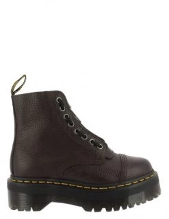 Dr. Martens Dr Martens Boots Compensées Femme Sinclair Cuir Milled Nappa Bordeaux Foncé