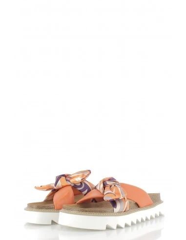 Tamaris Mules Compensées Femme 27419-30 608 Orange/foulard/blanc 5 Tamaris Mules Compensées Femme 27419-30 608 Orange/foulard/blanc – Image 3