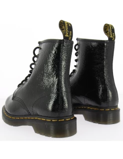 Dr. Martens Dr Martens Boots Femme 1460 Cuir Verni Effet Vieilli Noir -Magasin De Chaussures 27774001 dr martens 1