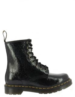 Dr. Martens Dr Martens Boots Femme 1460 Cuir Verni Effet Vieilli Noir