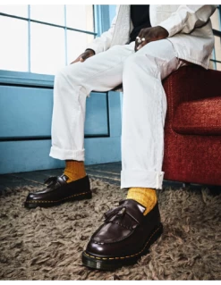 Dr. Martens Dr Martens Mocassins Pampilles Femme Adrian Yellow Stitch Cuir Smooth Bordeaux Foncé 9 Dr. Martens Dr Martens Mocassins Pampilles Femme Adrian Yellow Stitch Cuir Smooth Bordeaux Foncé -Magasin De Chaussures 27945606 dr martens 2