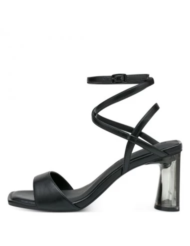 Tamaris Sandales à Talon 28027-30 001 Cuir Noir 6 Tamaris Sandales à Talon 28027-30 001 Cuir Noir – Image 4