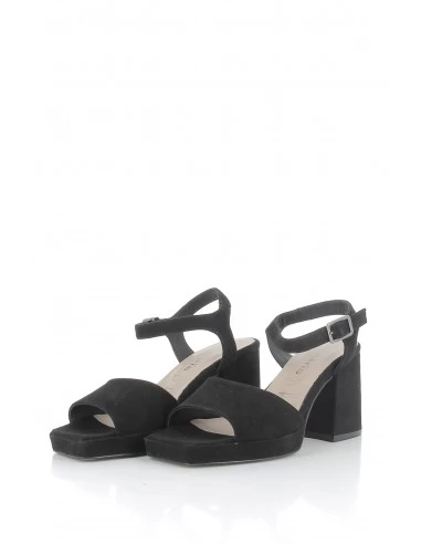 Tamaris Sandales à Talons Femme 28374-20 001 Daim Noir 4 Tamaris Sandales à Talons Femme 28374-20 001 Daim Noir – Image 2