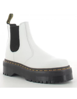 Dr. Martens Dr Martens Chelsea Boots Compensées Femme 2976 Quad Cuir Smooth Blanc 10 Dr. Martens Dr Martens Chelsea Boots Compensées Femme 2976 Quad Cuir Smooth Blanc -Magasin De Chaussures 2976 quad white smooth 1