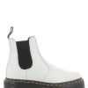 Dr. Martens Dr Martens Chelsea Boots Compensées Femme 2976 Quad Cuir Smooth Blanc -Magasin De Chaussures 2976 quad white smooth
