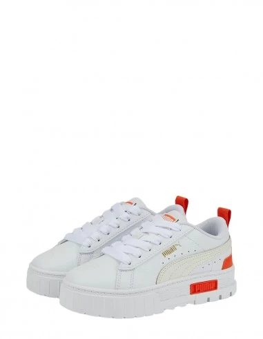 Puma Sneakers Compensées Enfant Mayze Lth Cuir Blanc/orange 4 Puma Sneakers Compensées Enfant Mayze Lth Cuir Blanc/orange – Image 2