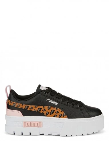 Puma Sneakers Compensées Enfant Mayze Wild Cuir Noir/leopard/ Blanc 3 Puma Sneakers Compensées Enfant Mayze Wild Cuir Noir/leopard/ Blanc