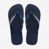 Havaianas Tongs Enfant Brasil Logo Bleu Marine