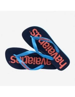 Havaianas Tongs Homme Top Logomania 2 Bleu Rouge Noir -Magasin De Chaussures 41457410212 havaianas 1