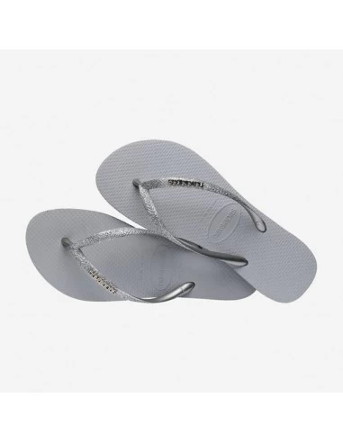 Havaianas Tongs Femme Slim Sparkle II Gris Argenté 5 Havaianas Tongs Femme Slim Sparkle II Gris Argenté – Image 3