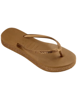 Havaianas Tongs Compensées Slim Flatform Sparkle Bronze -Magasin De Chaussures 41472561856 havaianas 2